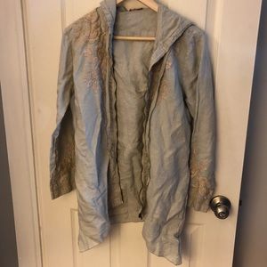 Johnny Was Grey linen jacket